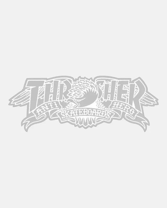 Thrasher Mag Banner adesivo bianco 8 pollici