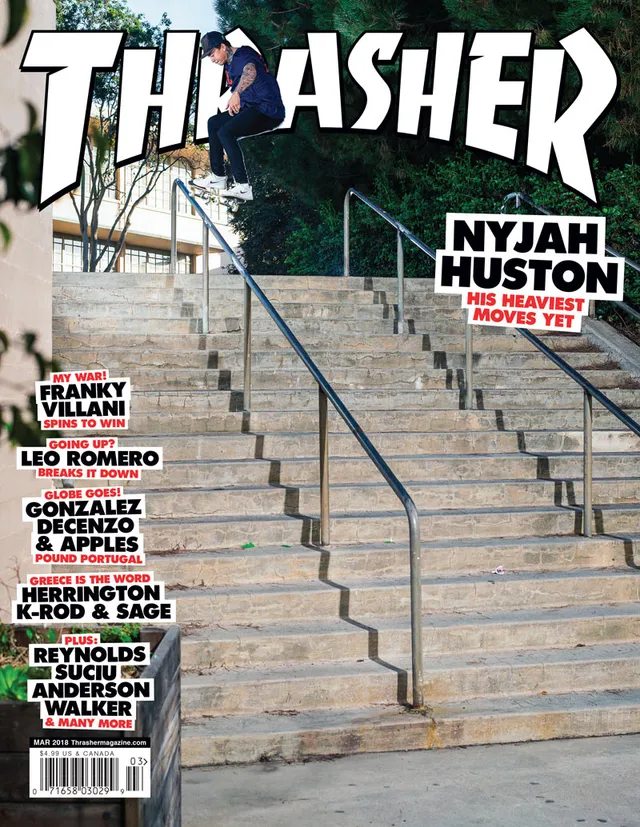 Thrasher Magazine Marzo 2018 rivista copia singola Nyjah Huston