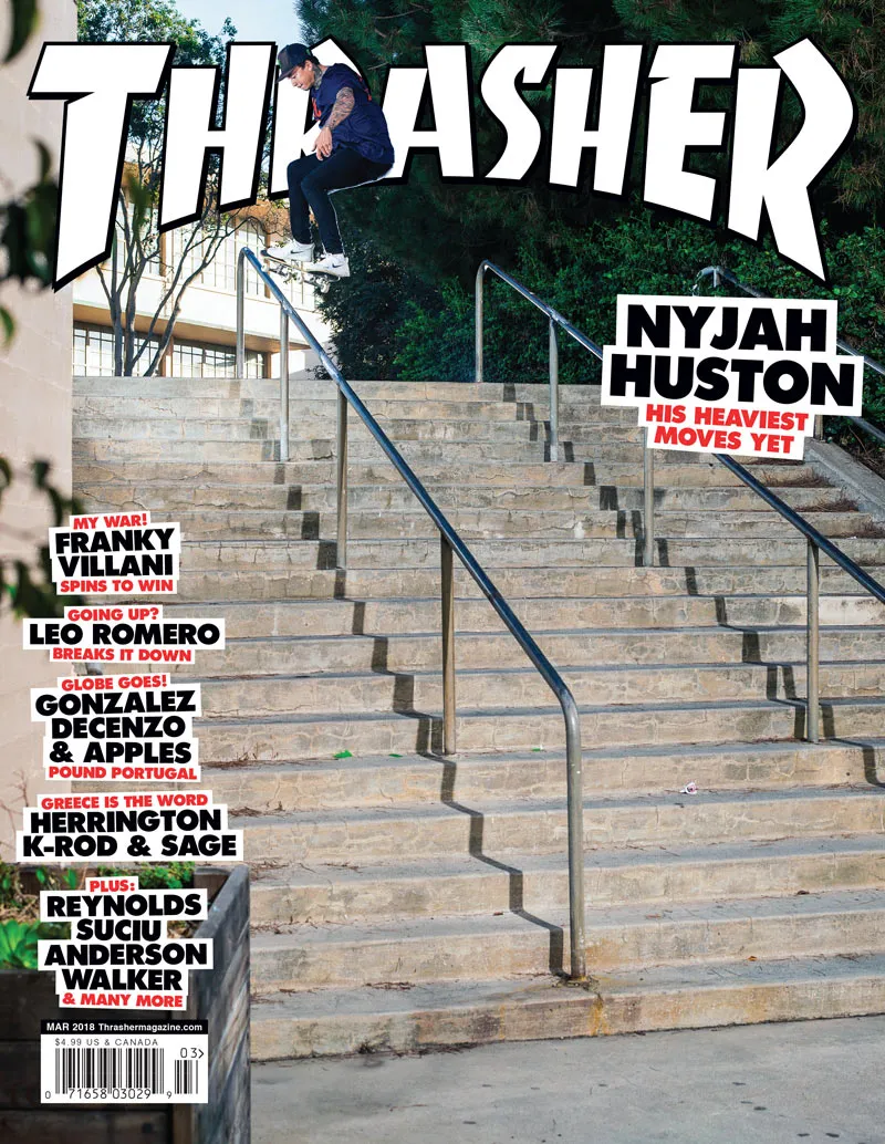 Thrasher Magazine Marzo 2018 rivista copia singola Nyjah Huston