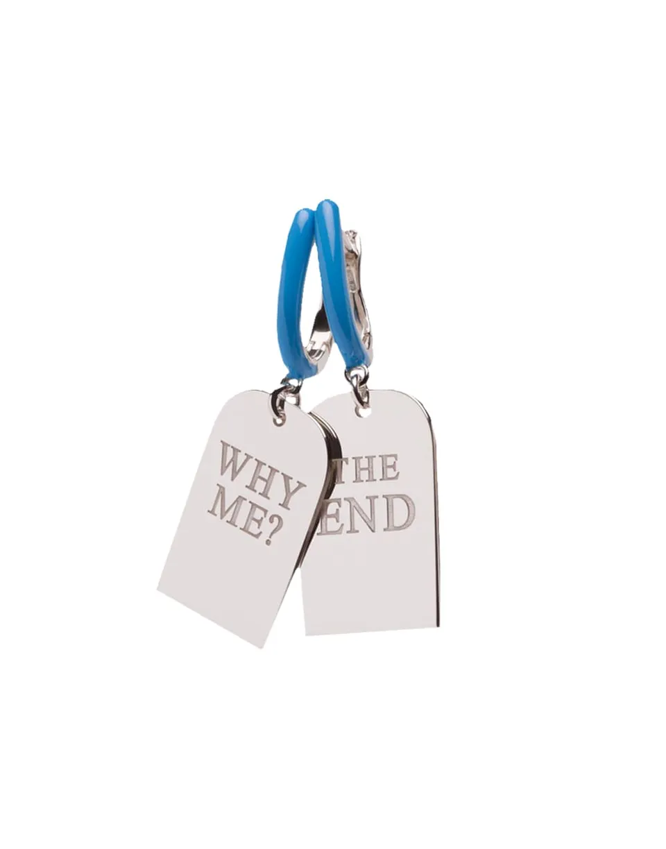 TOILETPAPER Endless Silver Earring Blue orecchini argento azzurro