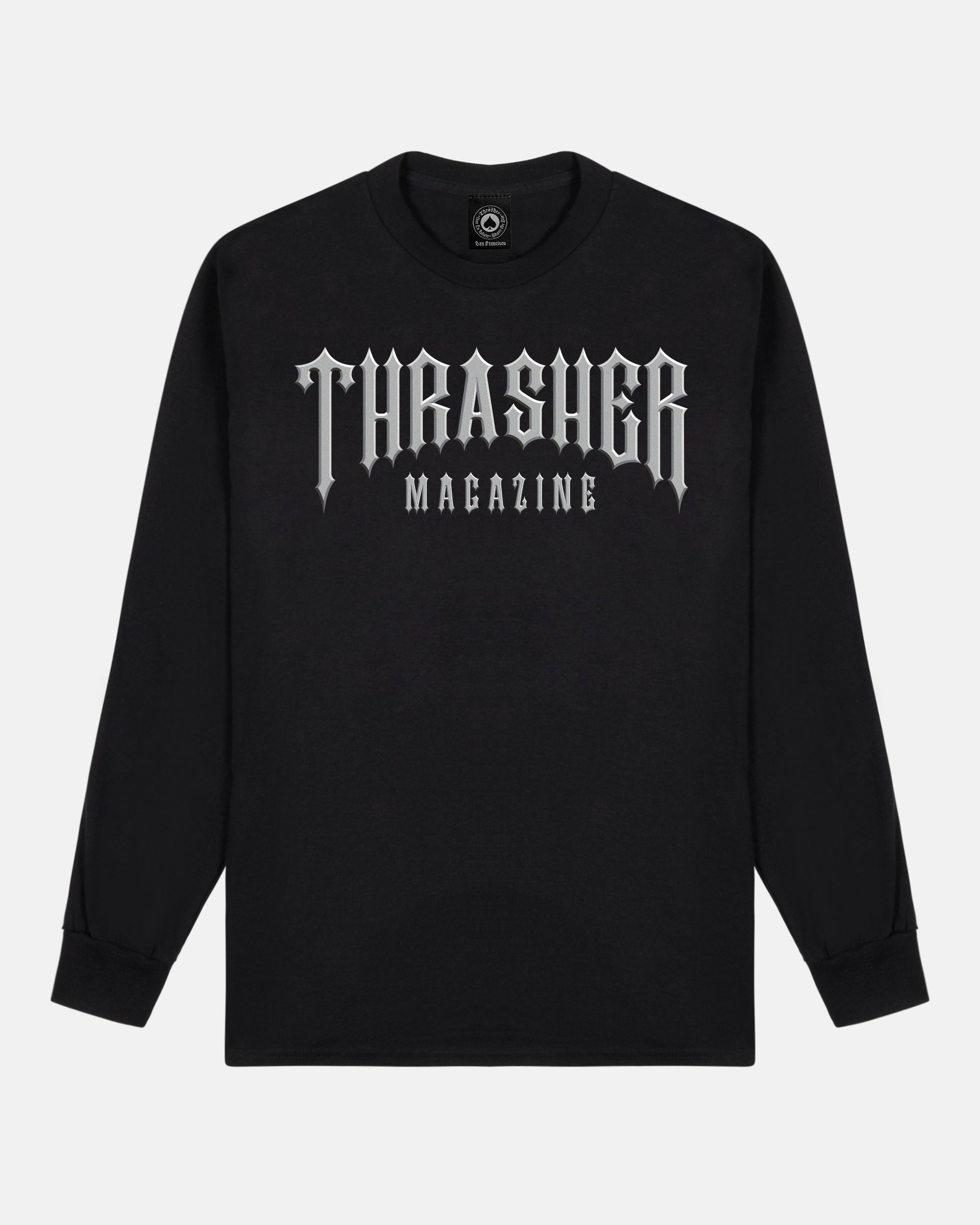 Thrasher Low Low maglia manica lunga nera cotone
