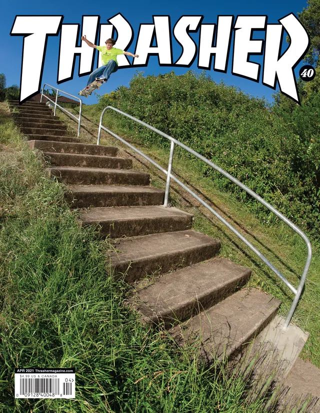 Thrasher Magazine aprile 2021 rivista copia singola Jack O'Grady