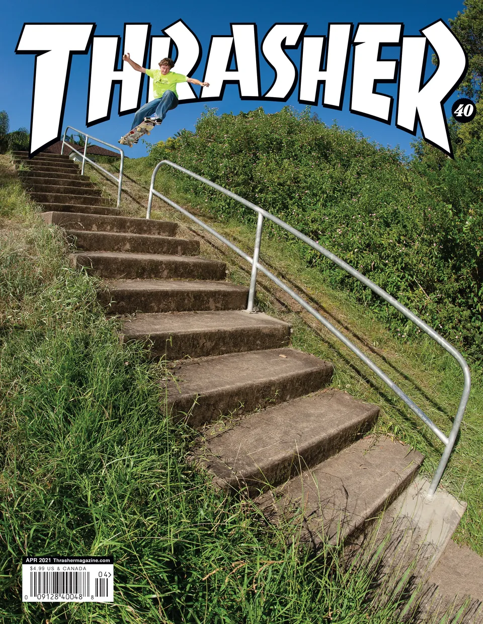 Thrasher Magazine aprile 2021 rivista copia singola Jack O'Grady