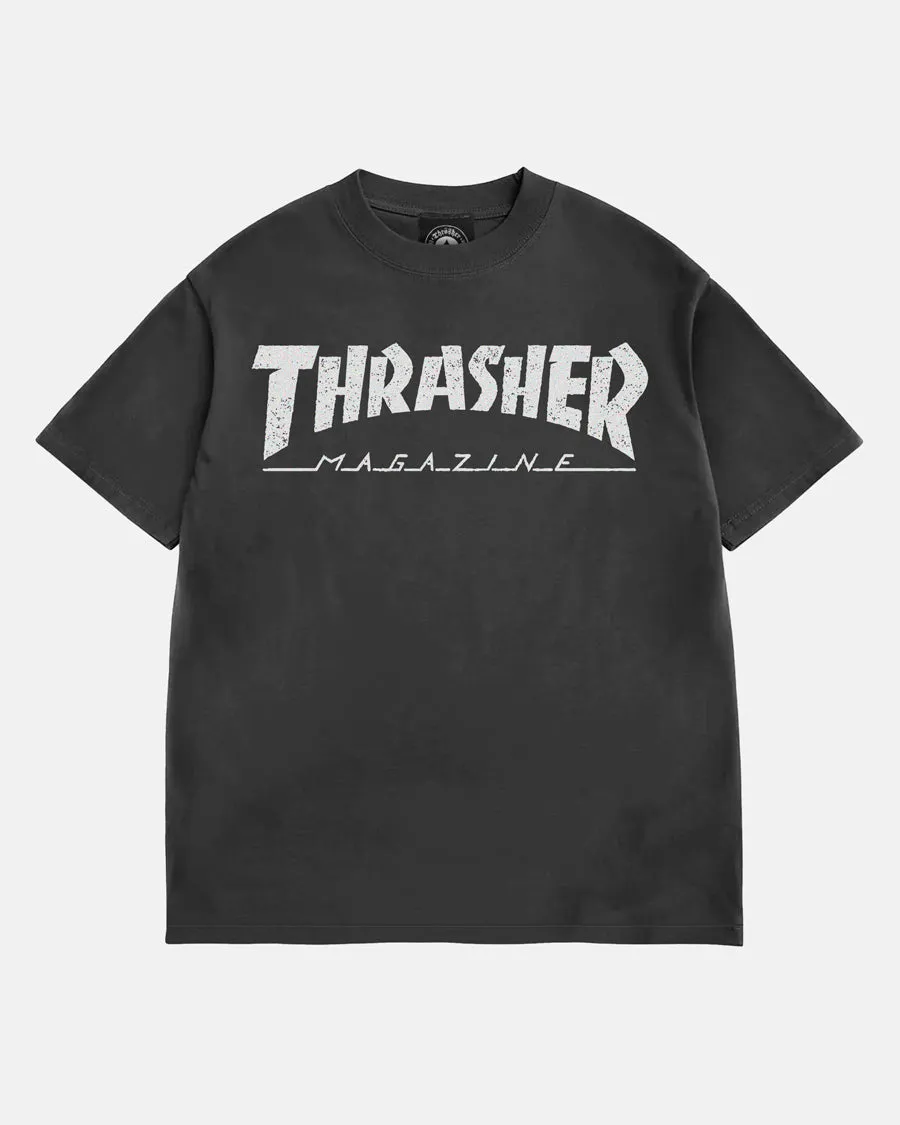Thrasher Mag Logo Vintage T-Shirt maglietta nera cotone