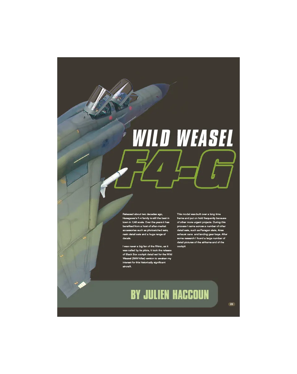 AFV Modeller AIR 6 articolo PDF F-4G Wild Weasel copia singola