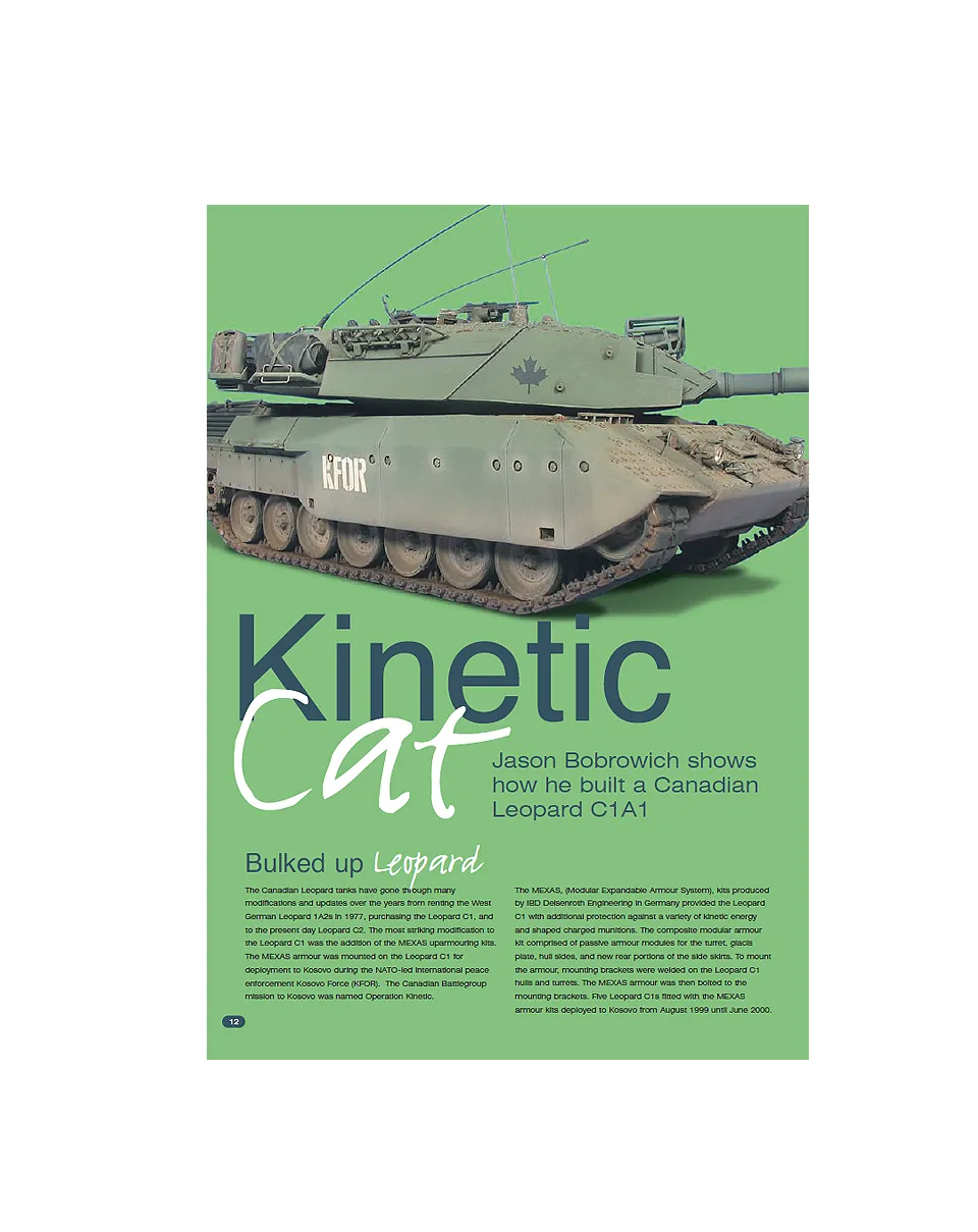 AFV Modeller AFV 35 articolo PDF Kinetic Cat carro