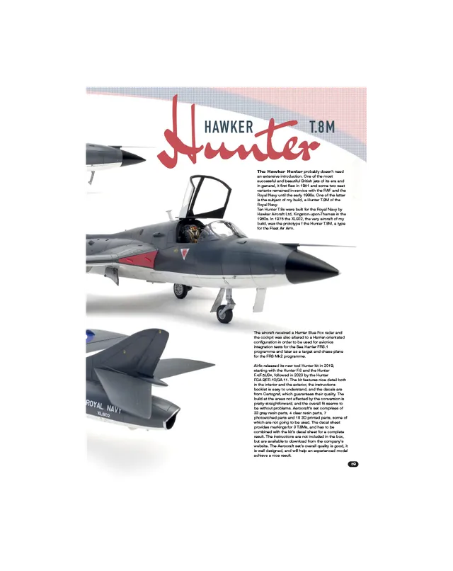 AFV Modeller AIR AIR116 articolo PDF Hunter T.8M