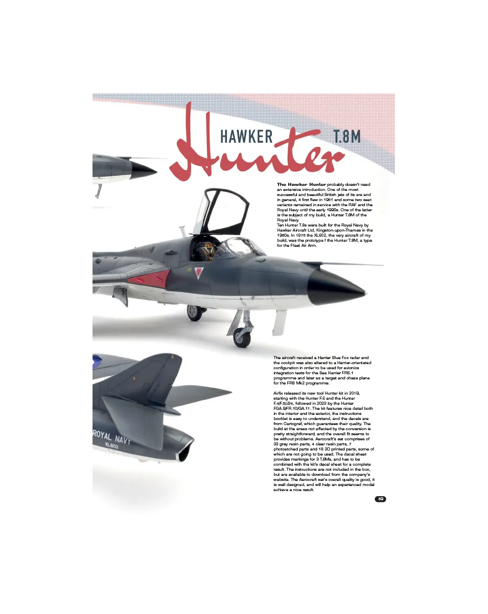 AFV Modeller AIR AIR116 articolo PDF Hunter T.8M