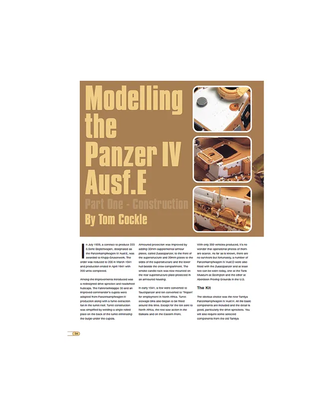 AFV Modeller AFV Issue 15 articolo PDF Panzer IV Ausf E