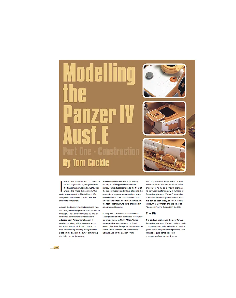 AFV Modeller AFV Issue 15 articolo PDF Panzer IV Ausf E