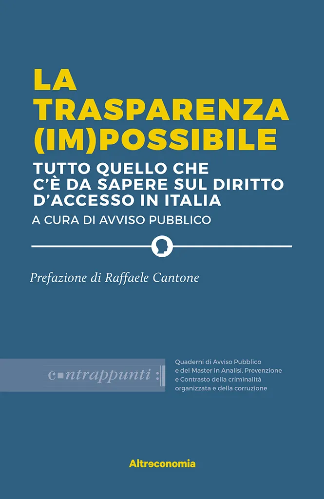 Altreconomia La trasparenza (im)possibile libro enti locali
