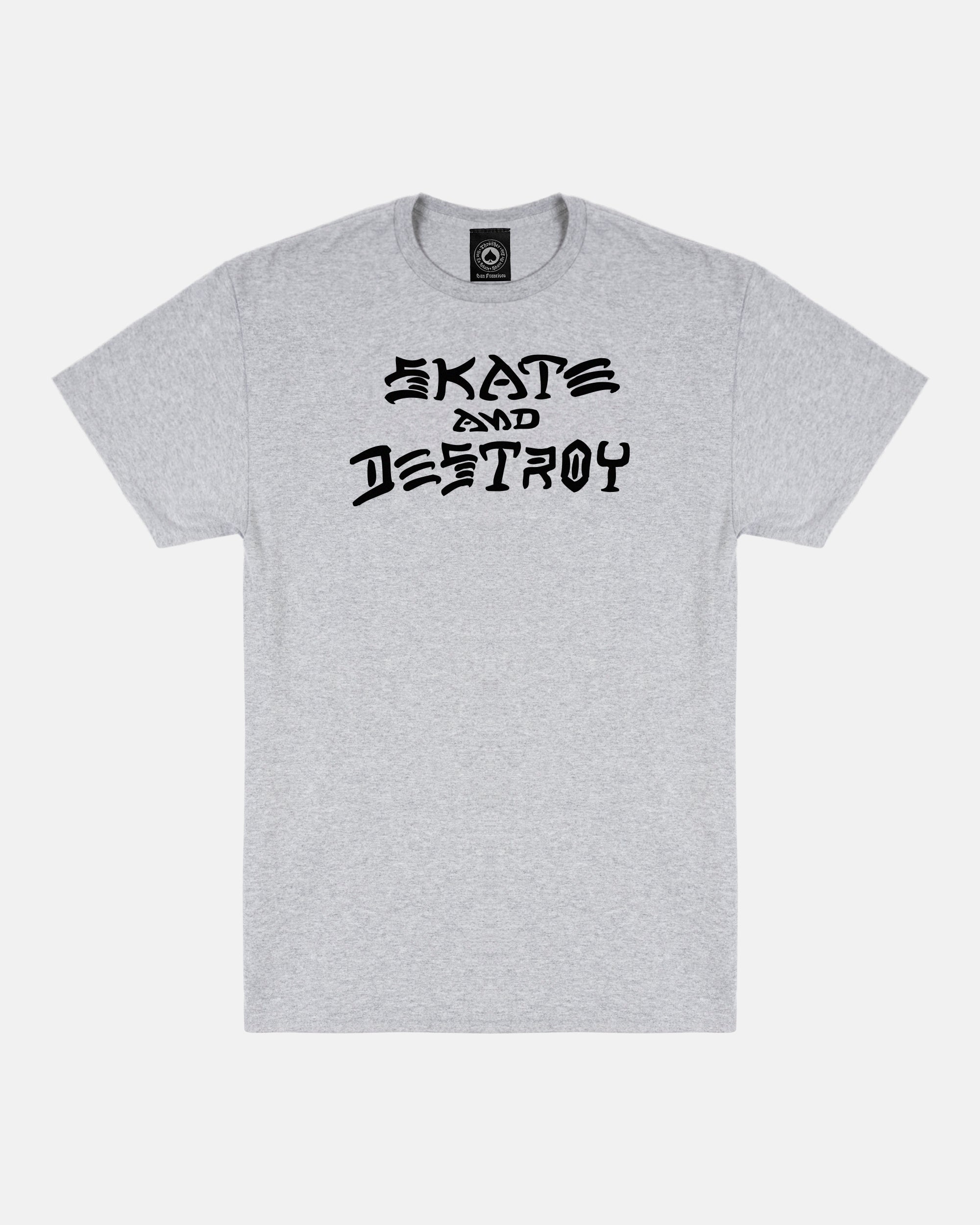 Thrasher Skate and Destroy t-shirt grigia cotone