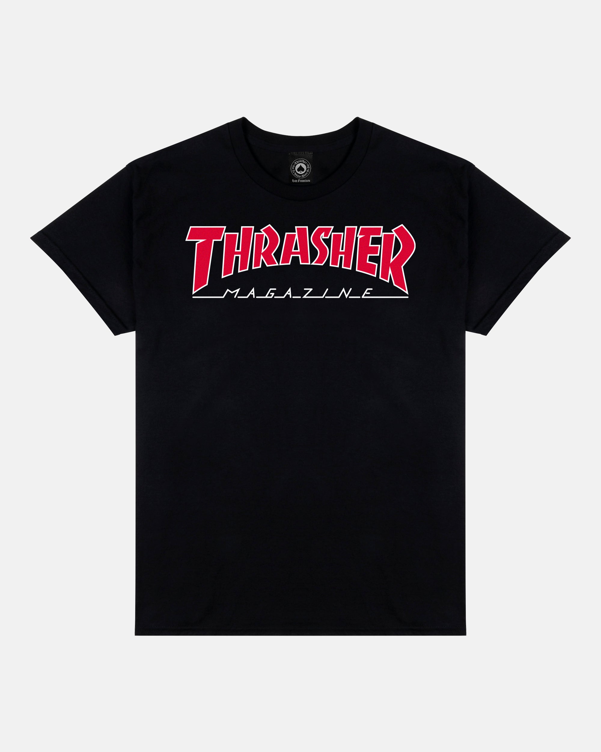 Thrasher Outlined t-shirt nera cotone