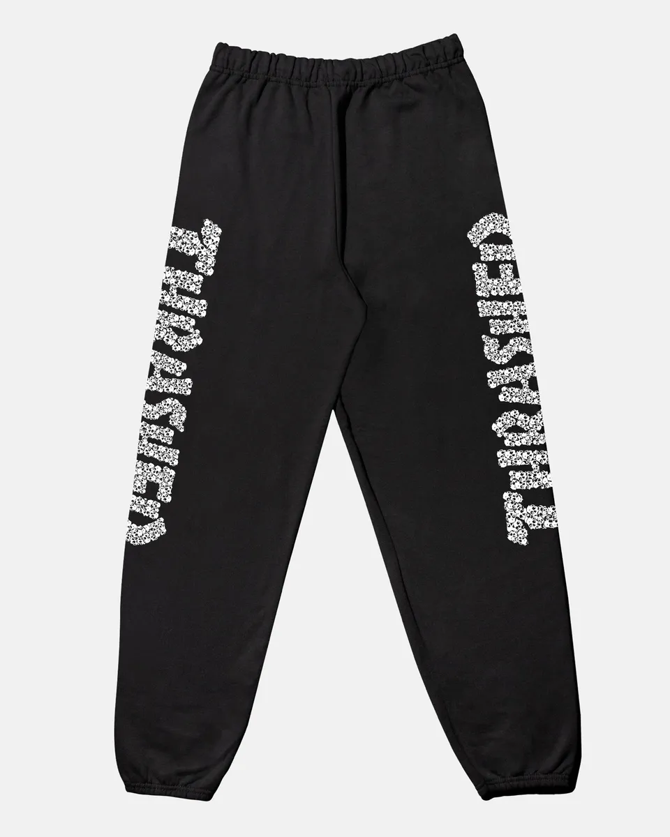 Thrasher Skull pantaloni tuta neri cotone