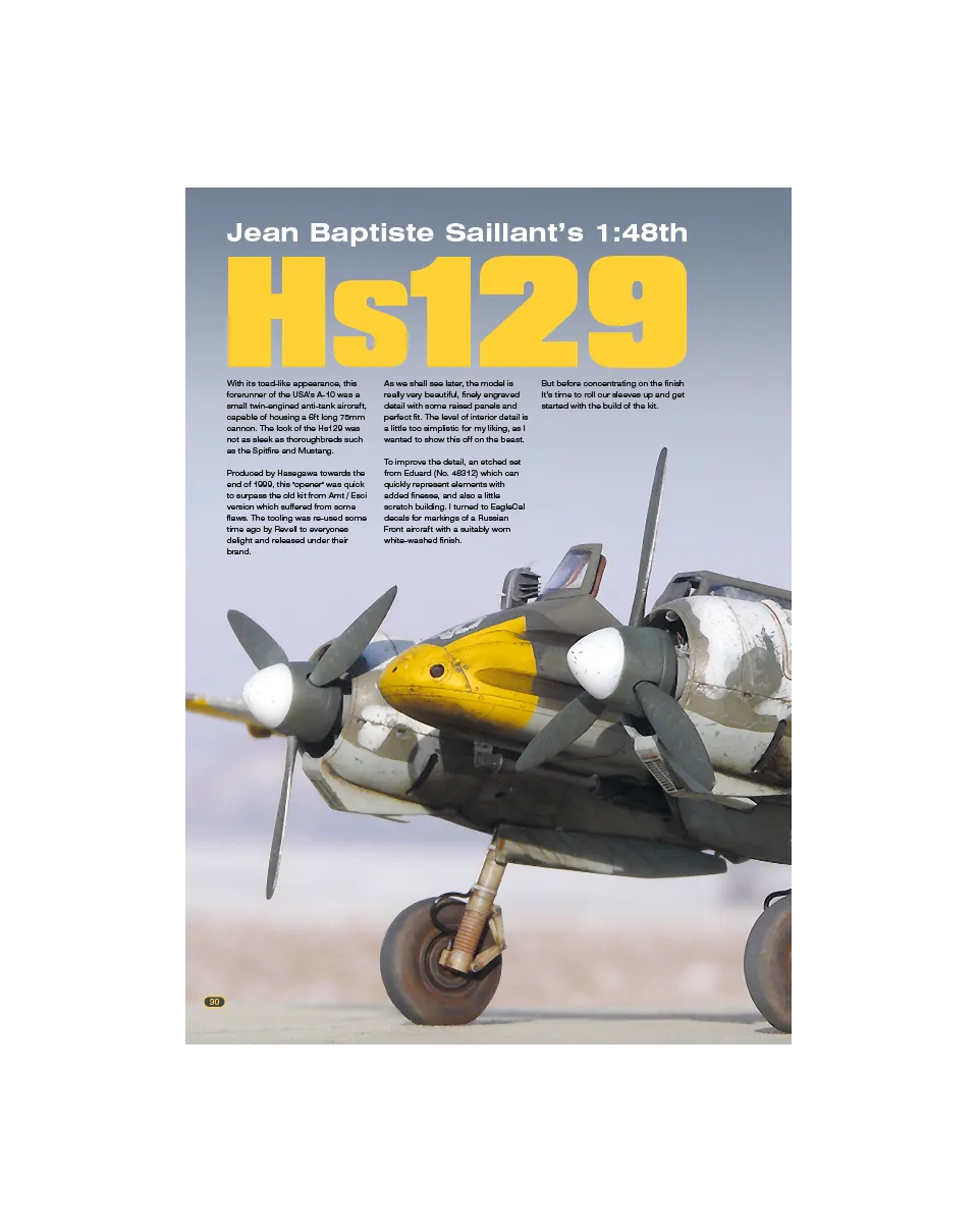 AFV Modeller AIR 38 Hs 129 articolo PDF copia singola