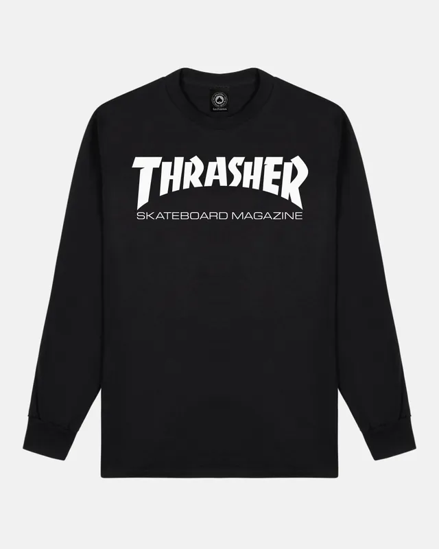 Thrasher Skate Mag Maglia Manica Lunga Nera Cotone