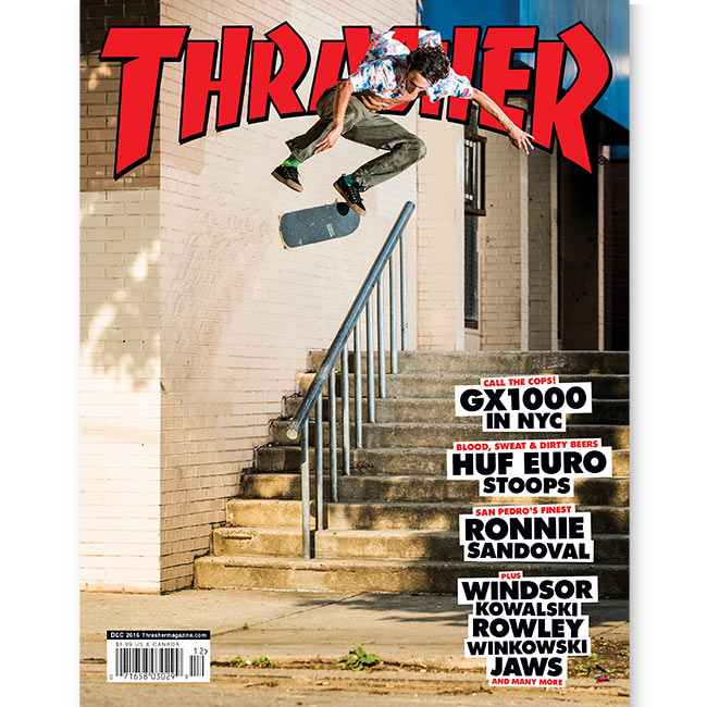 Thrasher Magazine dicembre 2016 rivista copia singola