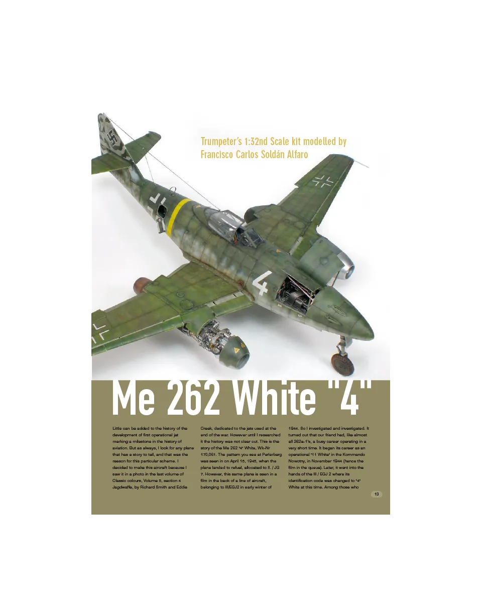 AFV Modeller AIR23 Me 262 White 4 articolo PDF 1:32