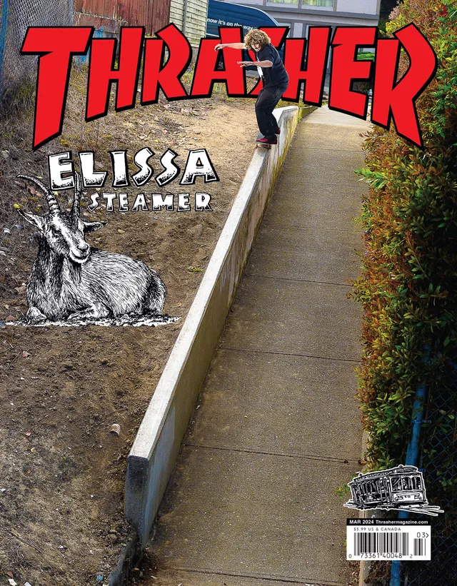 Thrasher Magazine marzo 2024 rivista copia singola Elissa Steamer
