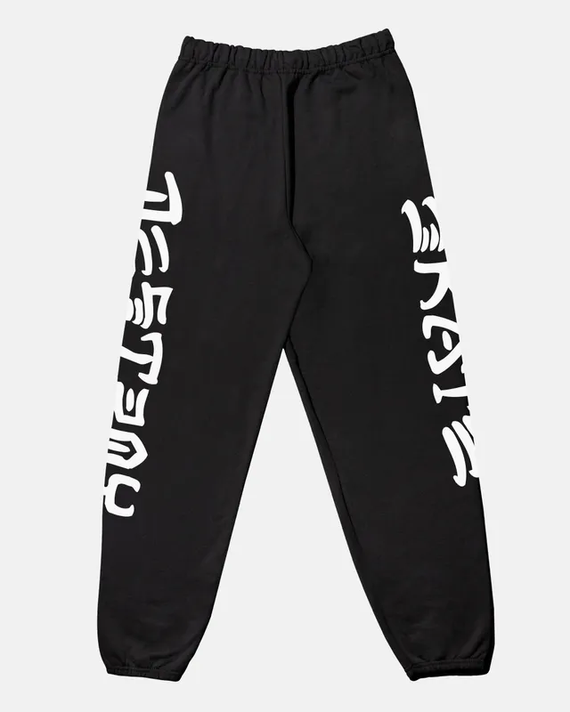 Thrasher Skate and Destroy pantaloni tuta neri cotone