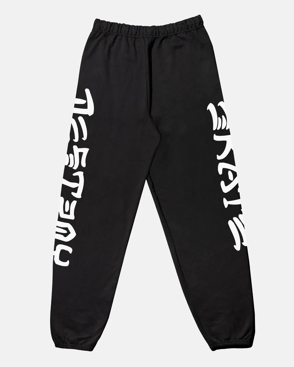 Thrasher Skate and Destroy pantaloni tuta neri cotone