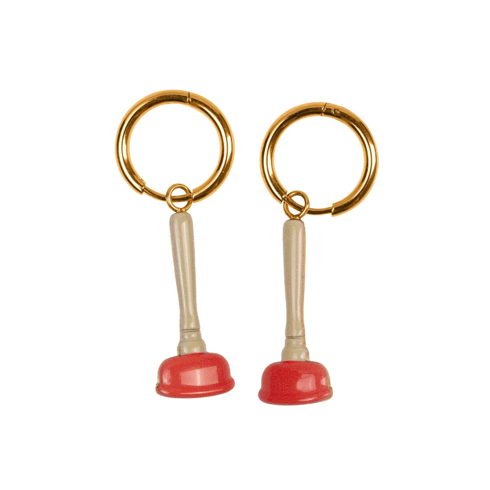 TOILETPAPER Earrings orecchini acciaio Shit 14mm