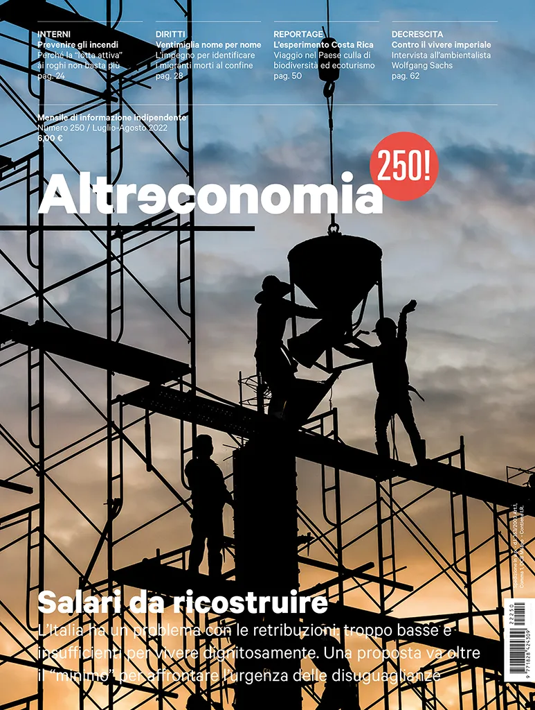Altreconomia 250 rivista salari da ricostruire copia singola