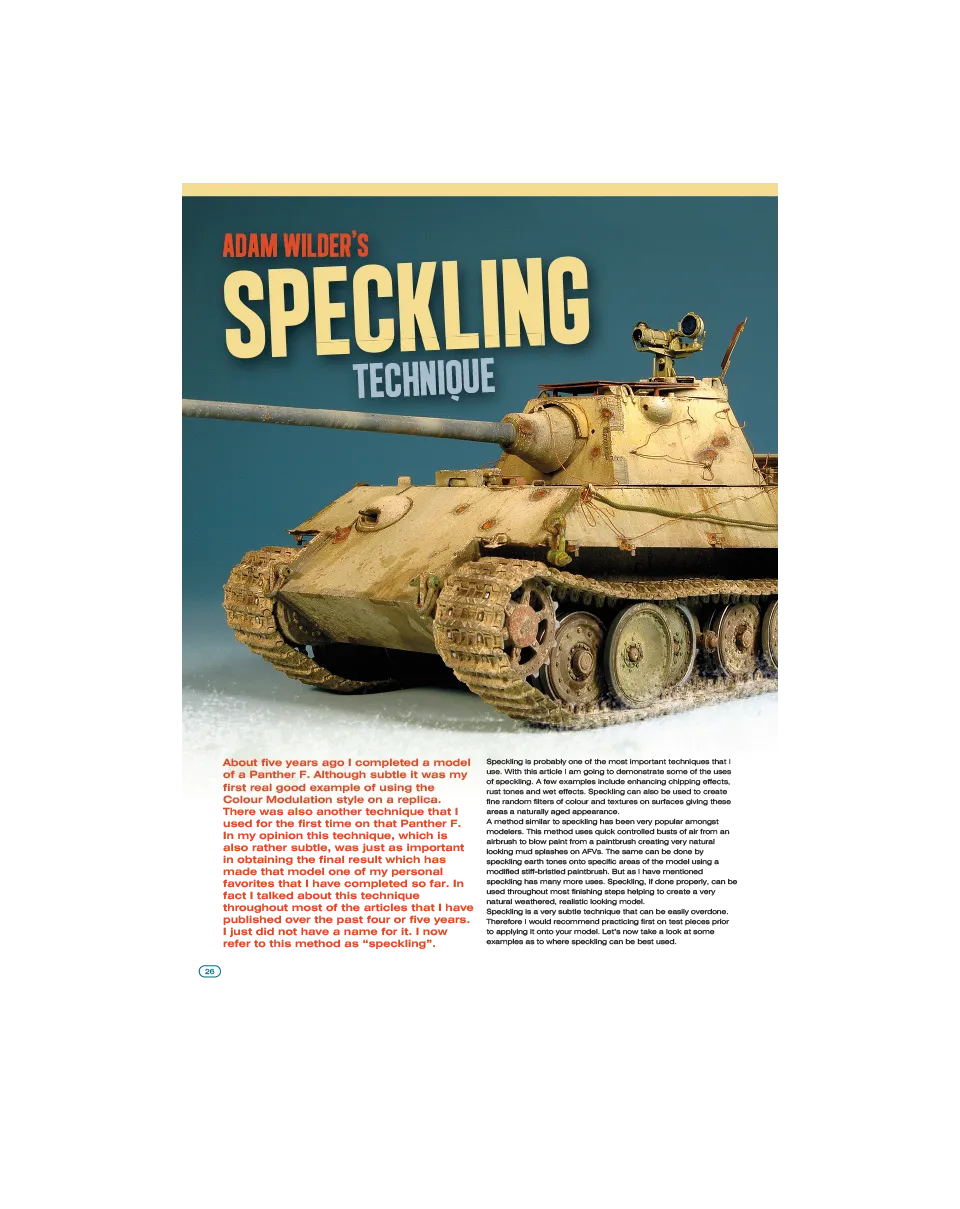 AFV Modeller AFV66 articolo PDF tecnica speckling copia singola