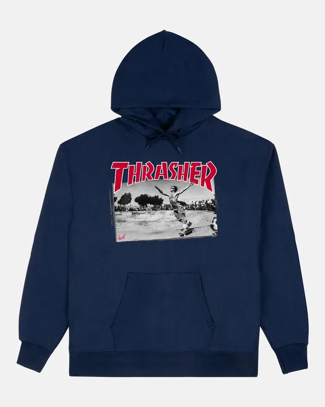 Thrasher Jake Dish Hoodie felpa blu navy cotone