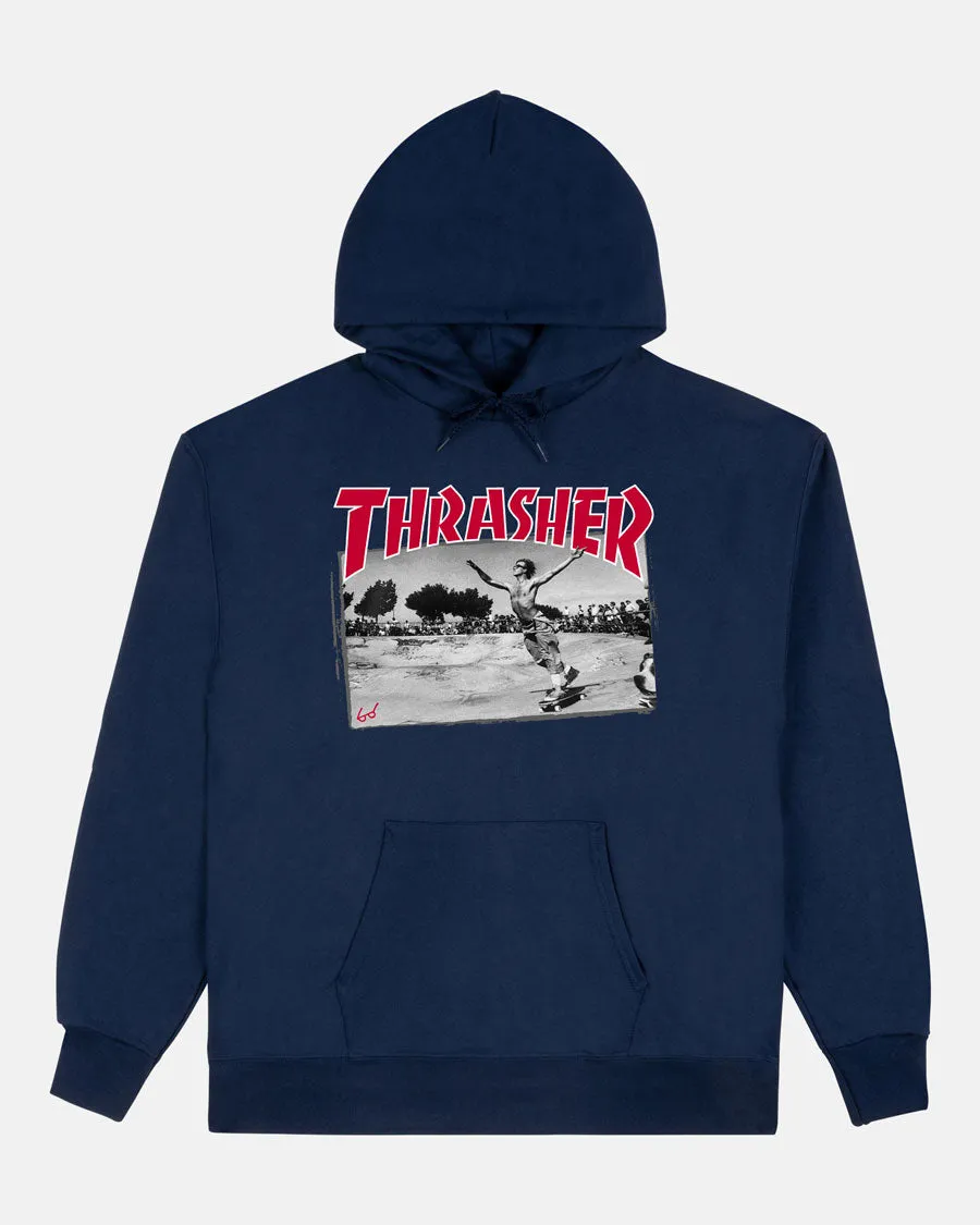 Thrasher Jake Dish Hoodie felpa blu navy cotone
