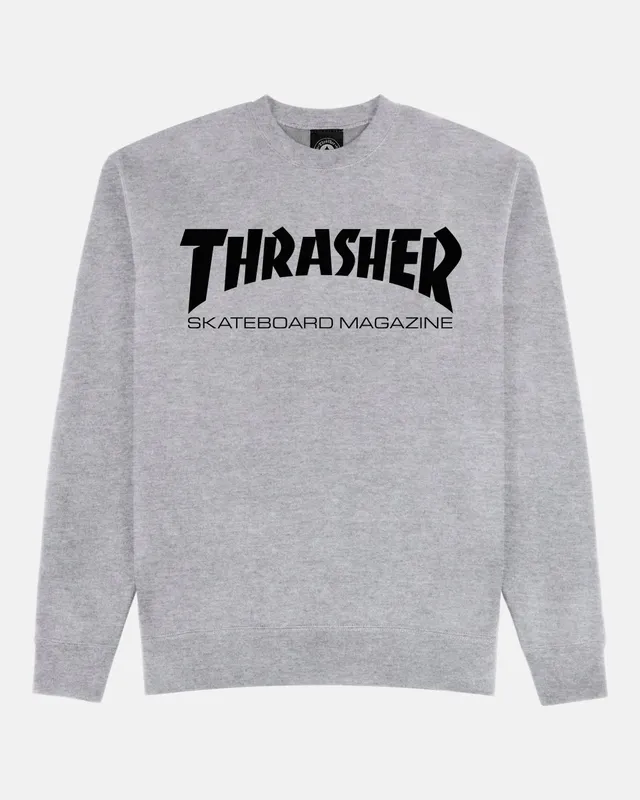 Thrasher Skate Mag felpa girocollo grigia misto cotone
