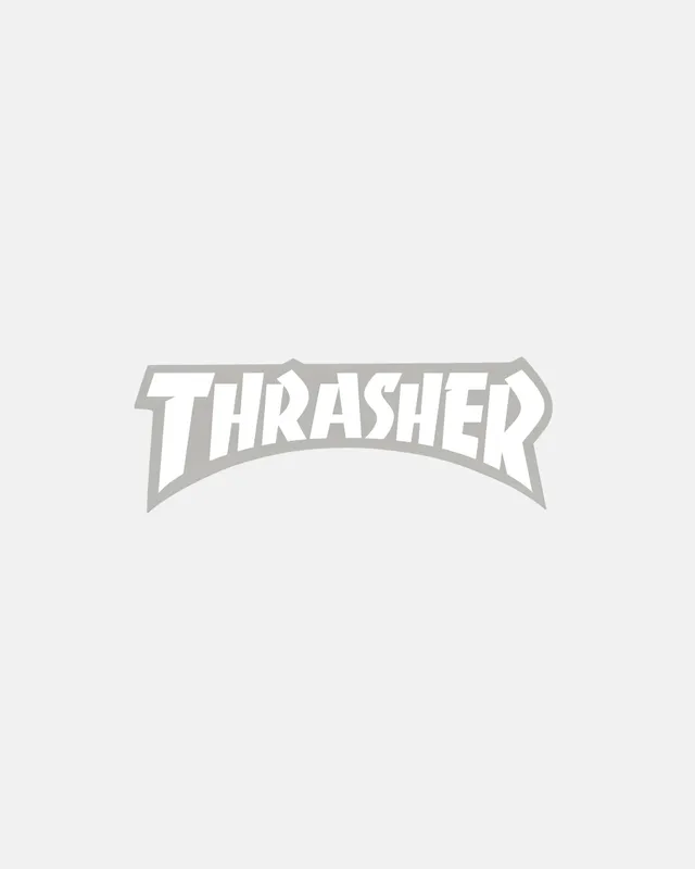 Thrasher Die Cut Adesivo Bianco 14,6x5,4 cm Skate