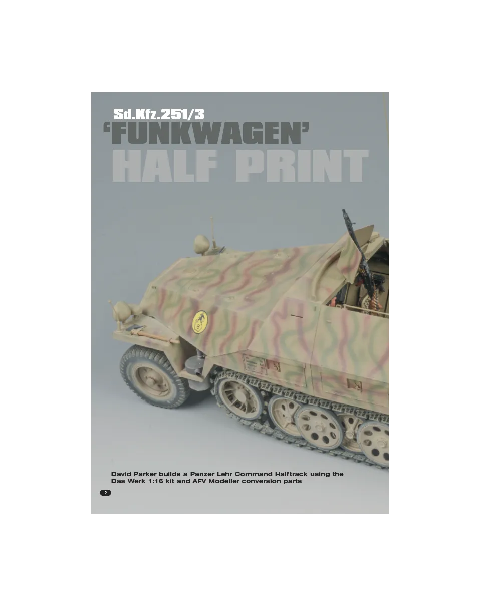 AFV Modeller 149 Half-track rivista copia singola stampa 3D