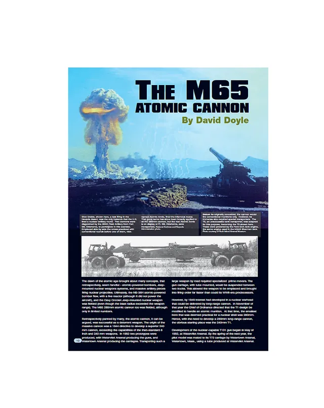 AFV Modeller Issue 56 articolo PDF M65 Atomic Cannon