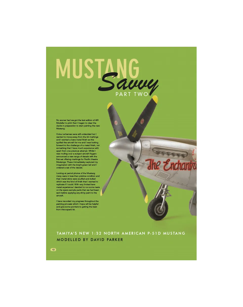 AFV Modeller AIR38 articolo PDF Mustang Savvy aerei