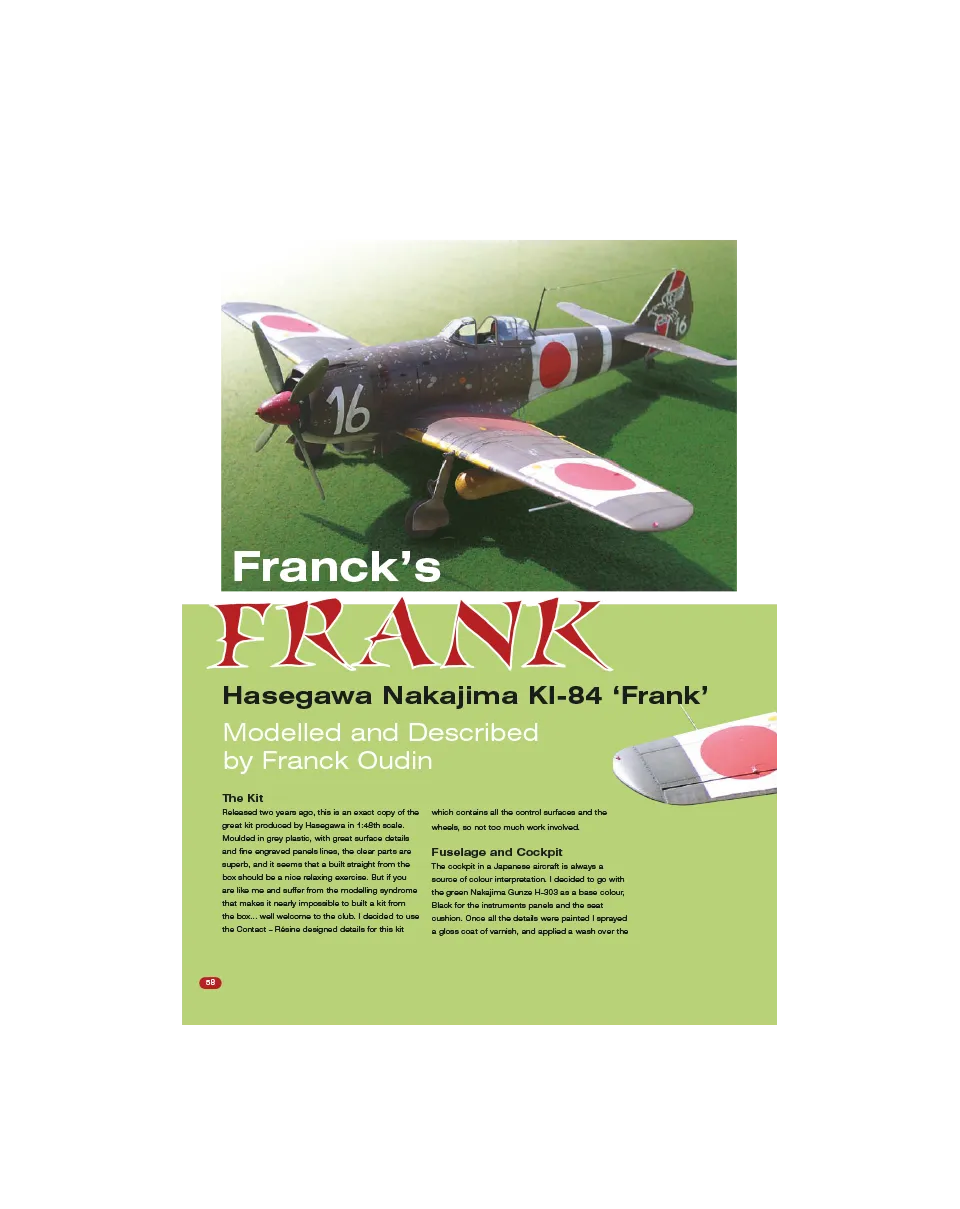 AFV Modeller AIR9 Franck's Frank articolo PDF copia singola