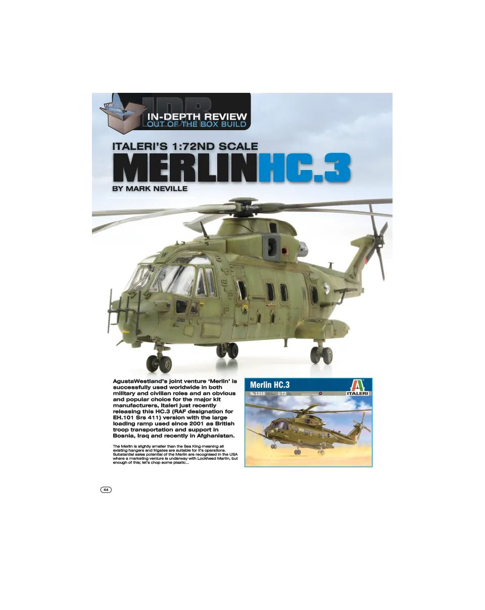 AFV Modeller AIR36 Merlin HC.3 Italeri articolo PDF 1:72
