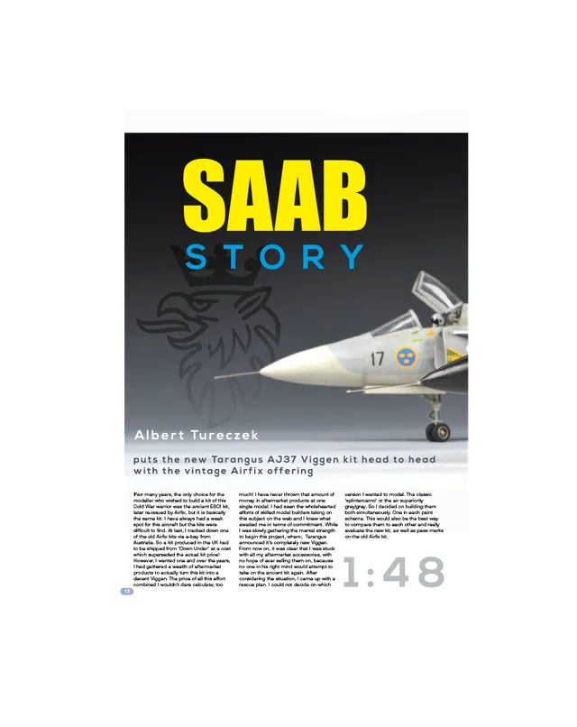 AFV Modeller AIR AIR73 SAAB Story articolo PDF aviazione