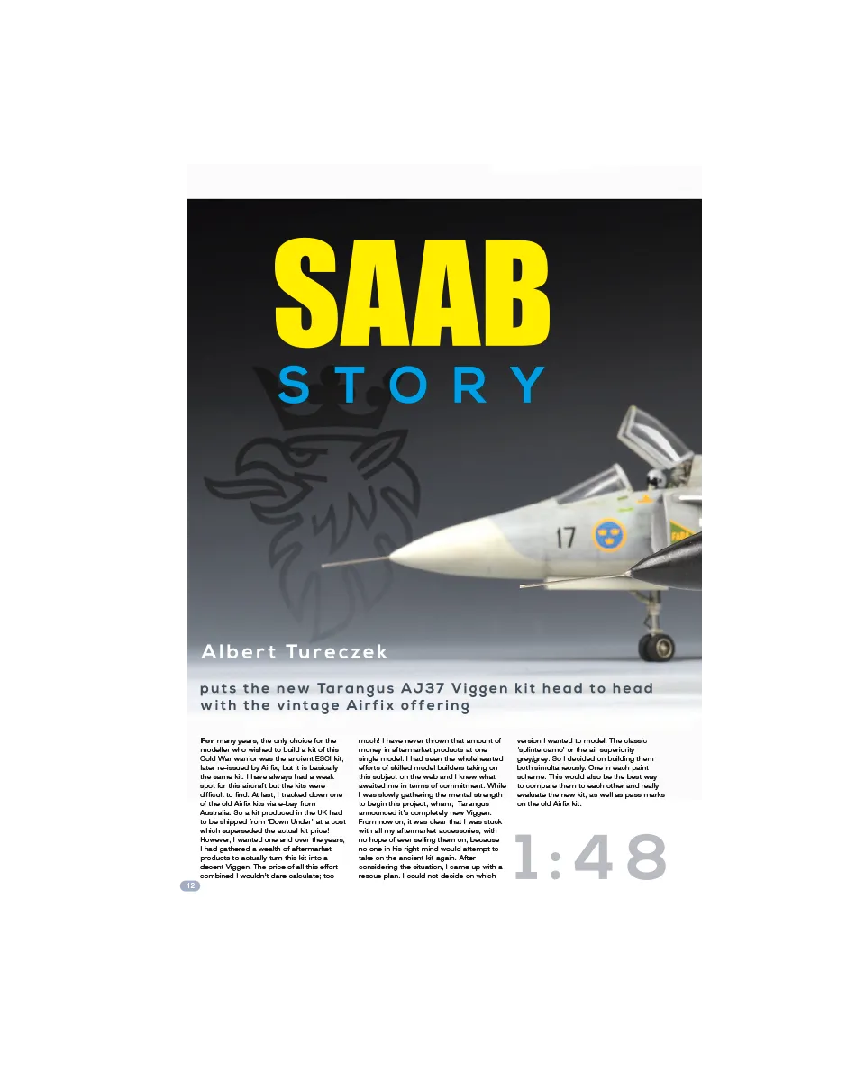 AFV Modeller AIR AIR73 SAAB Story articolo PDF aviazione