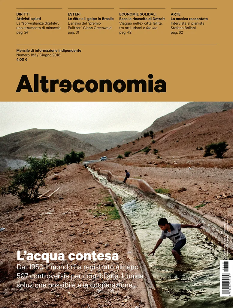 Altreconomia 183 L'acqua contesa rivista copia singola dossier acqua