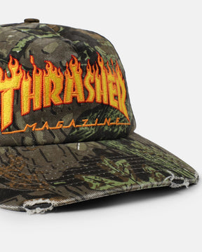 Thrasher Flame cappellino snapback mimetico distressed