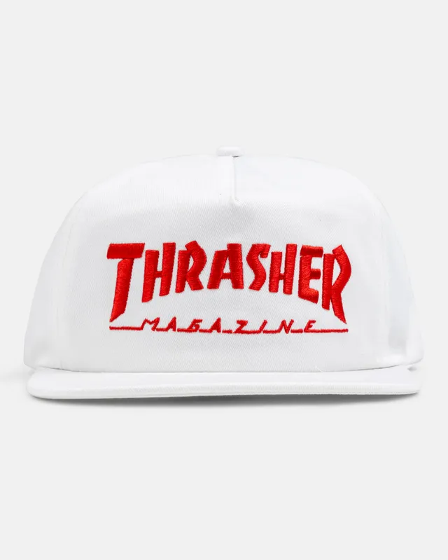 Thrasher Mag Logo snapback bianco in cotone