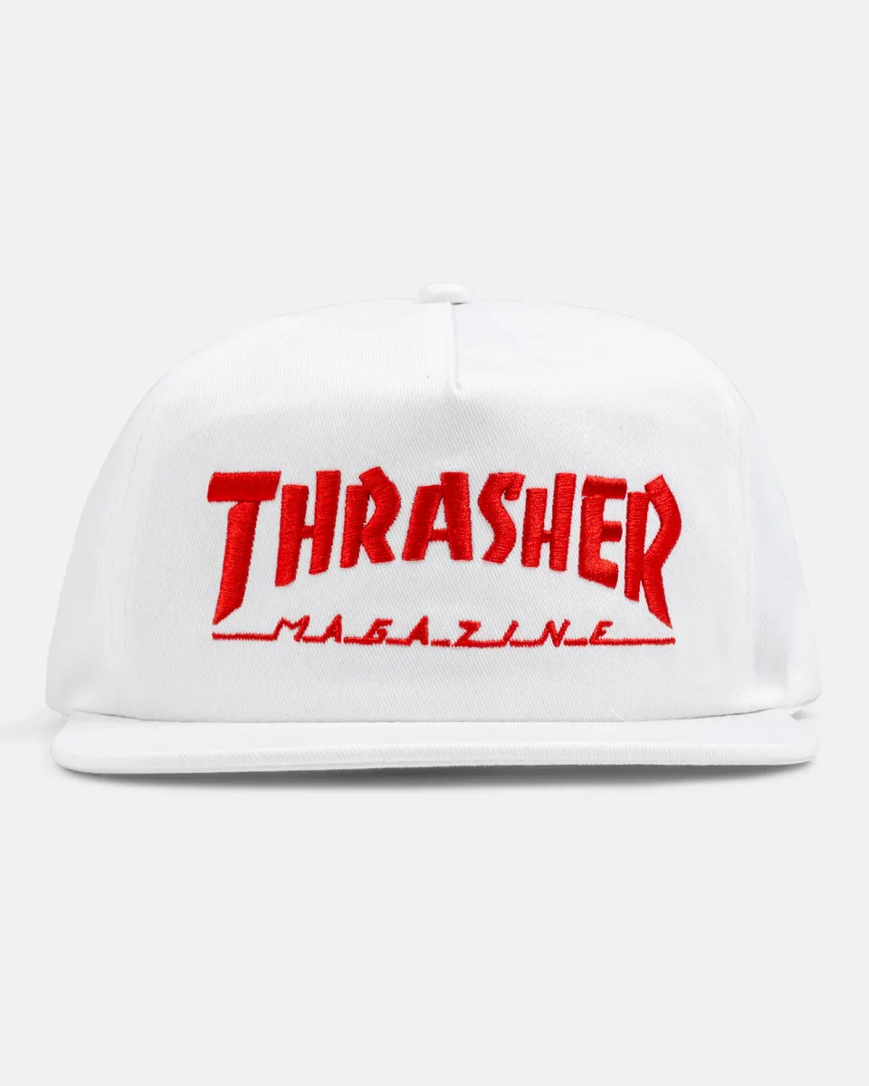 Thrasher Mag Logo snapback bianco in cotone