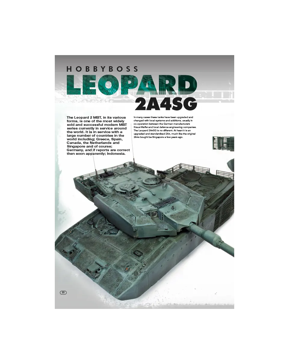 AFV Modeller AFV71 Singapore Armed Forces Leopard 2A4SG rivista PDF