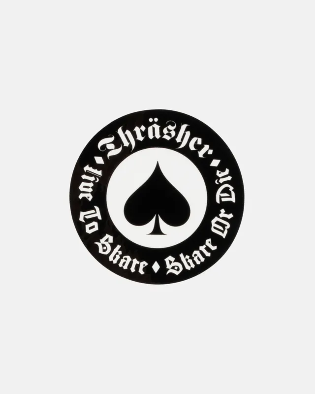 Thrasher Oath sticker nero bianco adesivo singolo