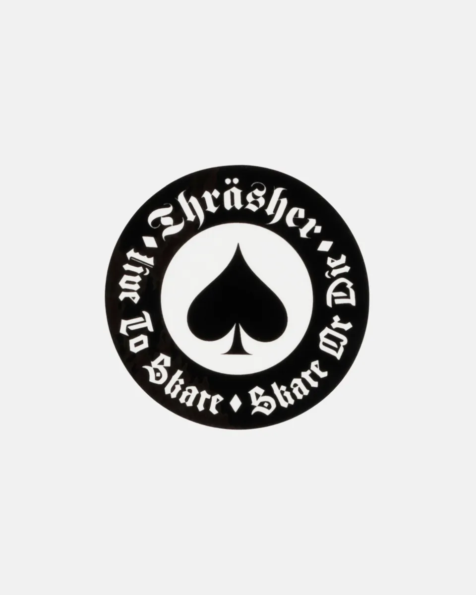 Thrasher Oath sticker nero bianco adesivo singolo