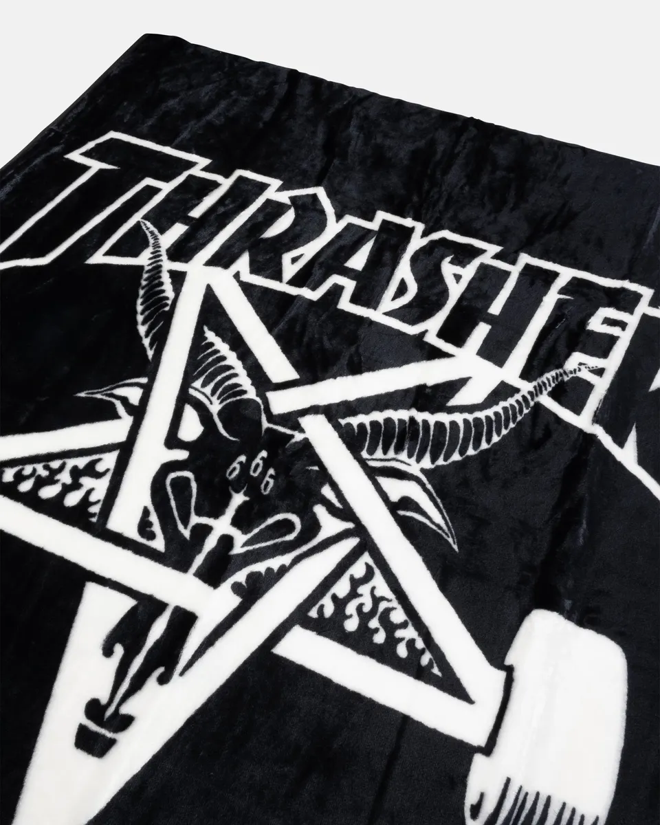 Thrasher Skategoat coperta nera 127x152 poliestere
