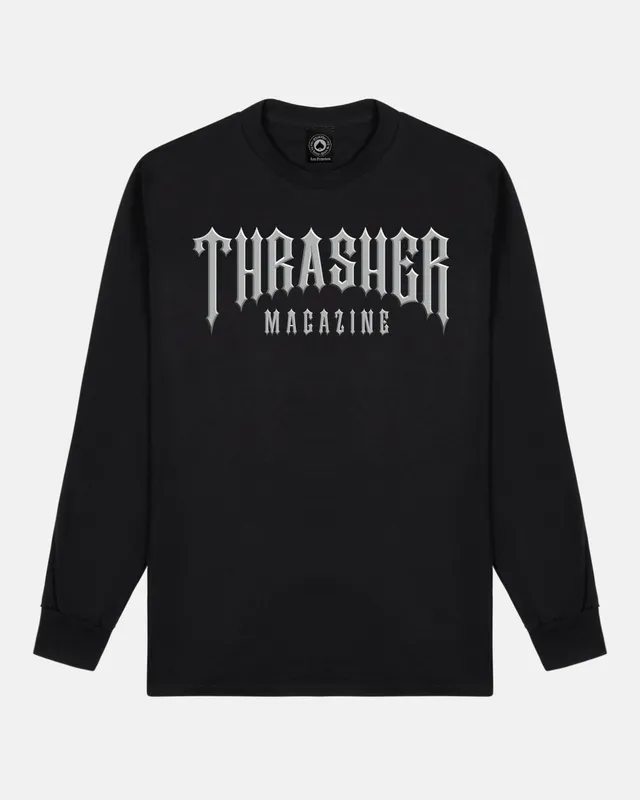 Thrasher Low Low maglia manica lunga nera cotone