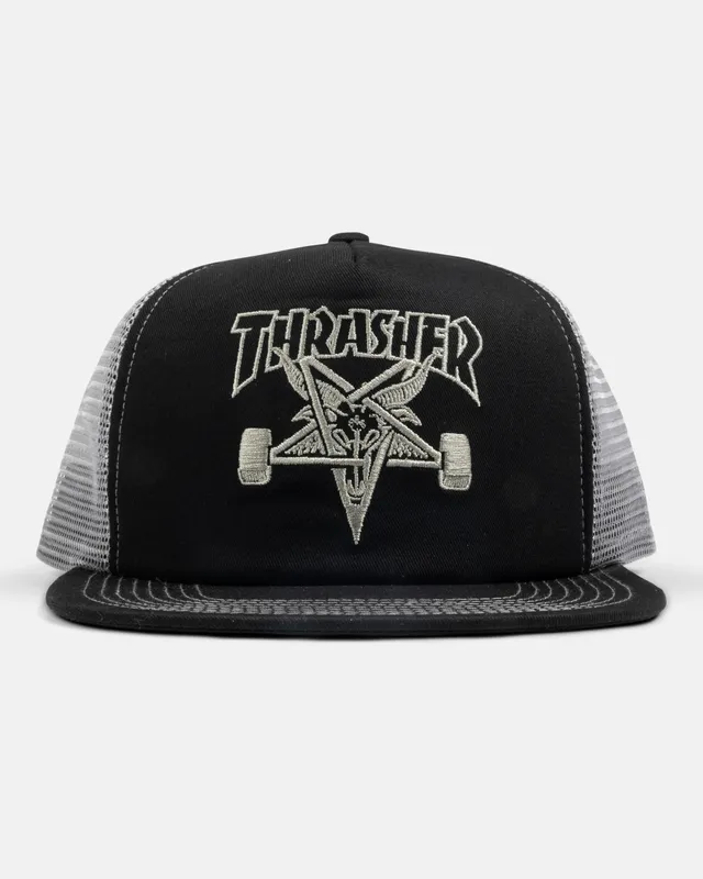 Thrasher Skategoat Trucker cappellino nero grigio
