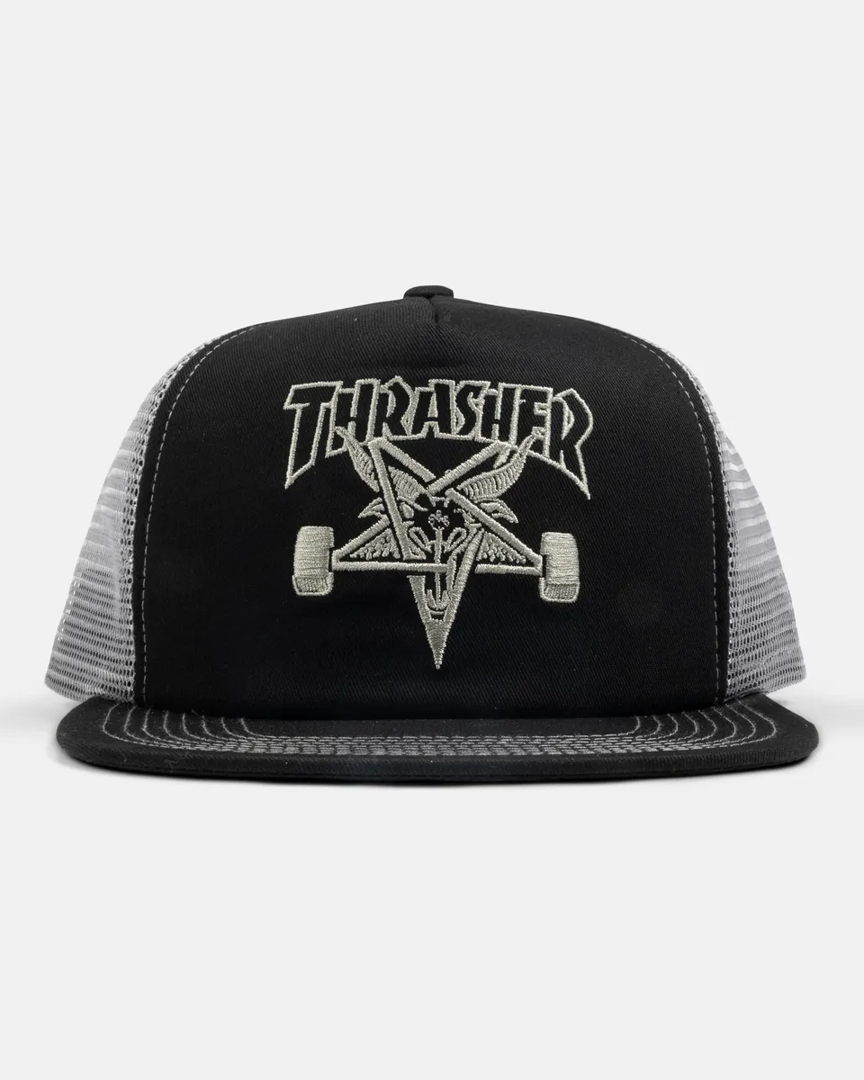 Thrasher Skategoat Trucker cappellino nero grigio